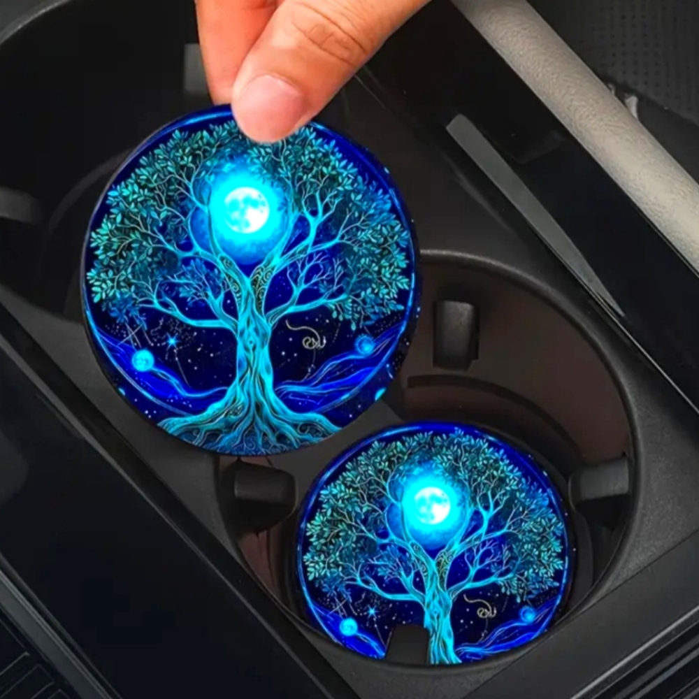 Rubber Car Coasters- Tree Of Life